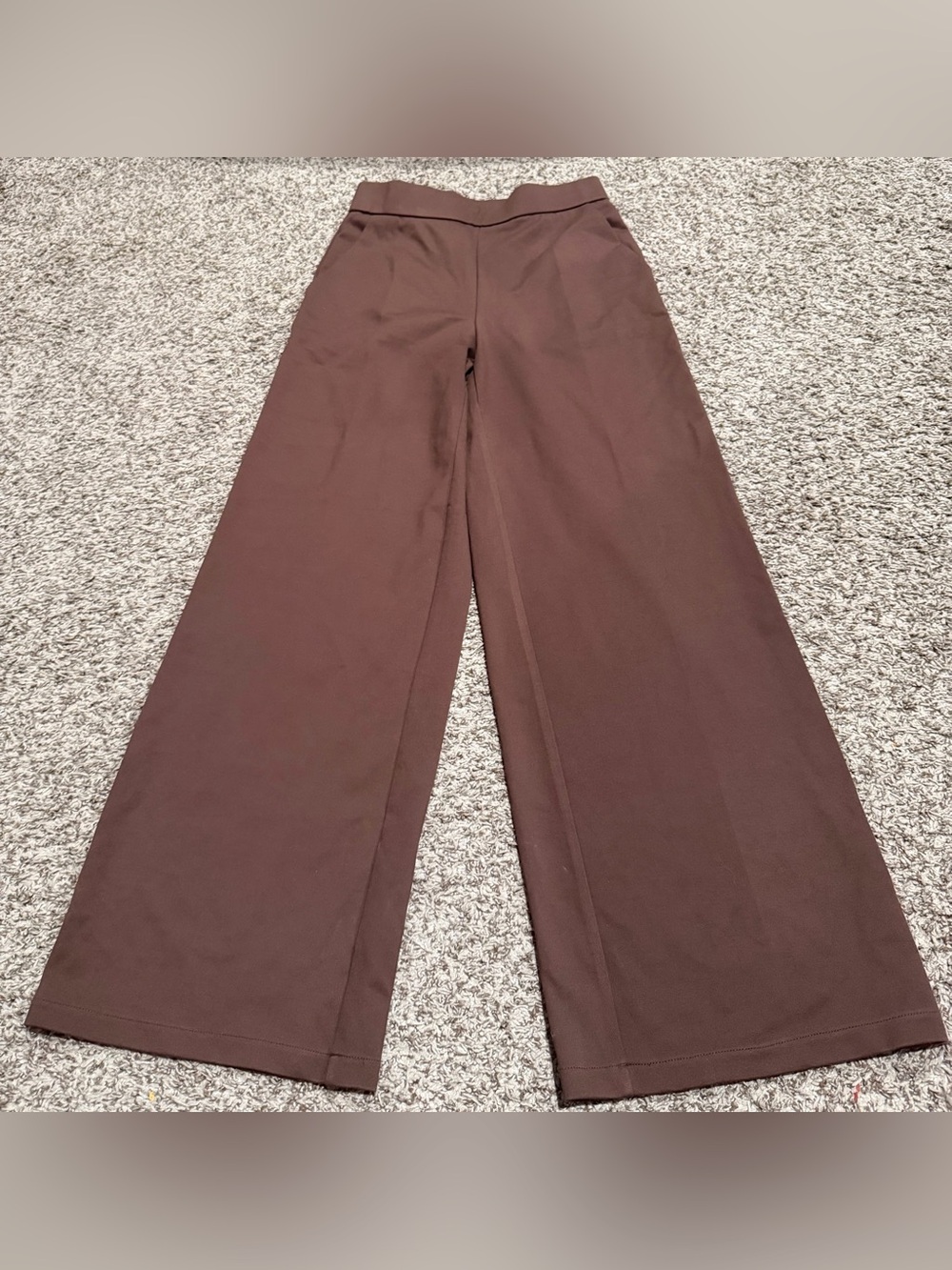 NWT Wide-Leg Pants in Chocolate Brown size small